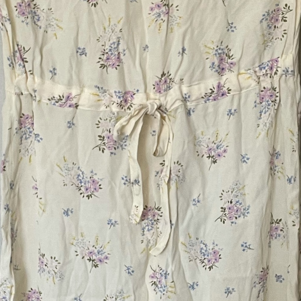 GAP Cream and Purple Floral Kids Casual Dress - Picture 6 of 6